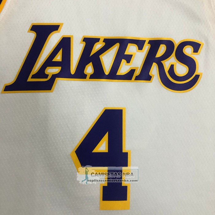 Camiseta Los Angeles Lakers Rajon Rondo NO 4 Association 2021-22 Blanco